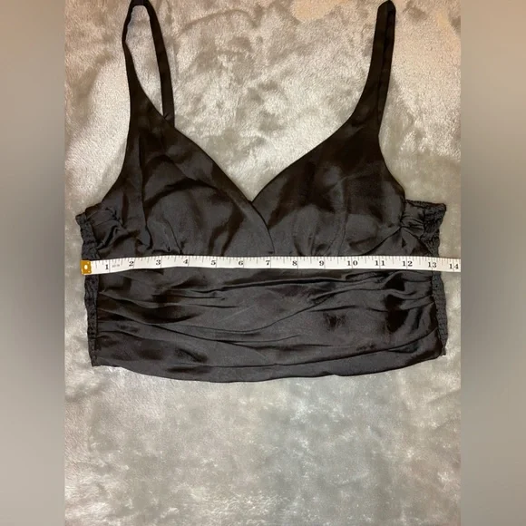 Zara NWT satin woman crop top Size Small - Picture 5 of 13